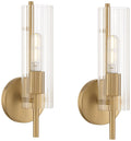 Brushed Champagne Wall Sconce Set of 2