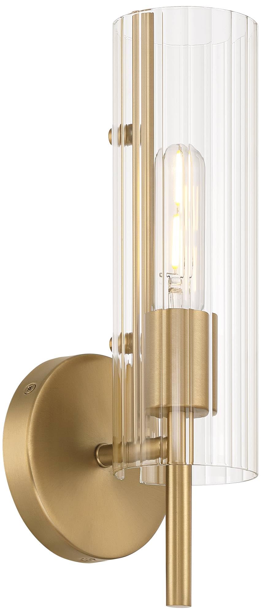 Brushed Champagne Wall Sconce Set of 2